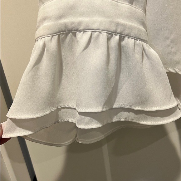 Banana Republic Button-Down Blouse with Ruffle Cuffs - Picture 3 of 4